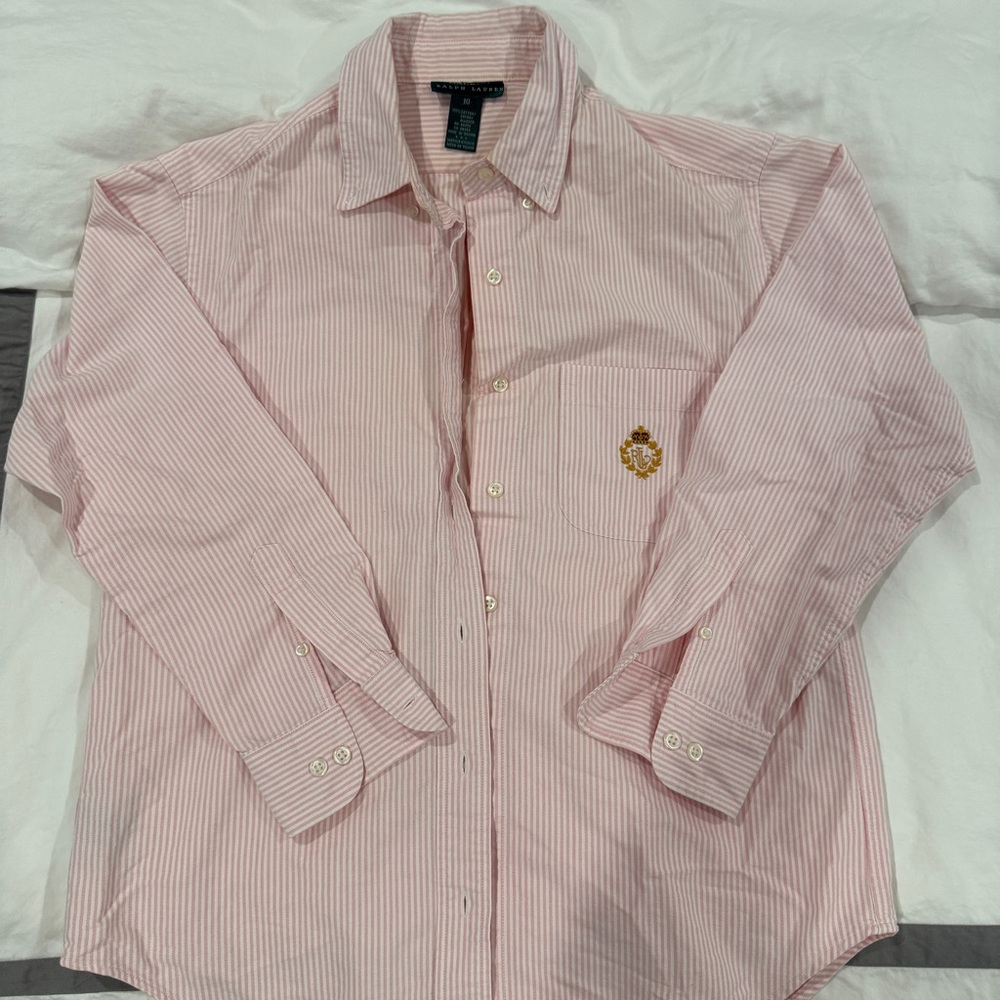 Won a Ralph Lauren Button Up Pink Large - Picture 2 of 4